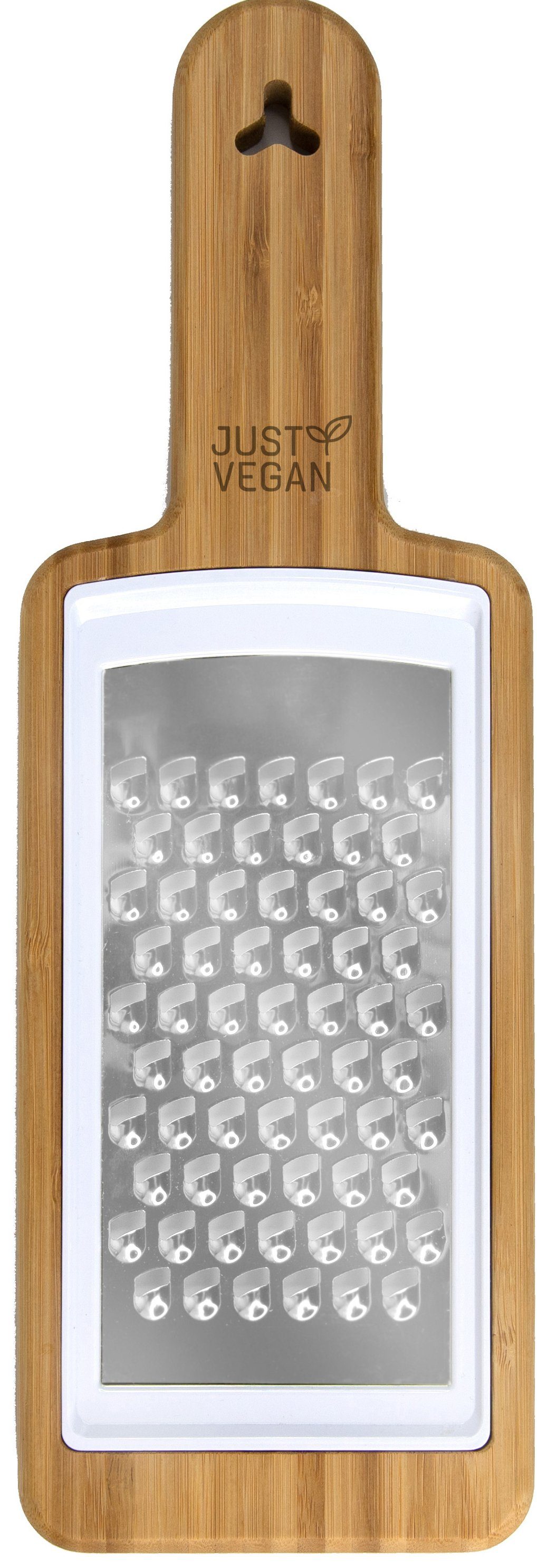 JUST VEGAN Gemüsehobel Slicer, Bambus, Edelstahl, Glas, Kunststoff, (Set), Behälter aus Glas