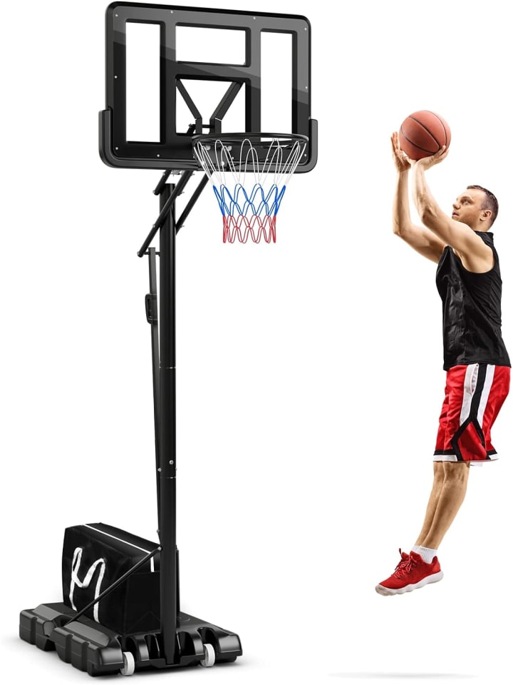 COSTWAY Basketballständer 245-305 cm höhenverstellbar in Schwarz günstig kaufen onesize
