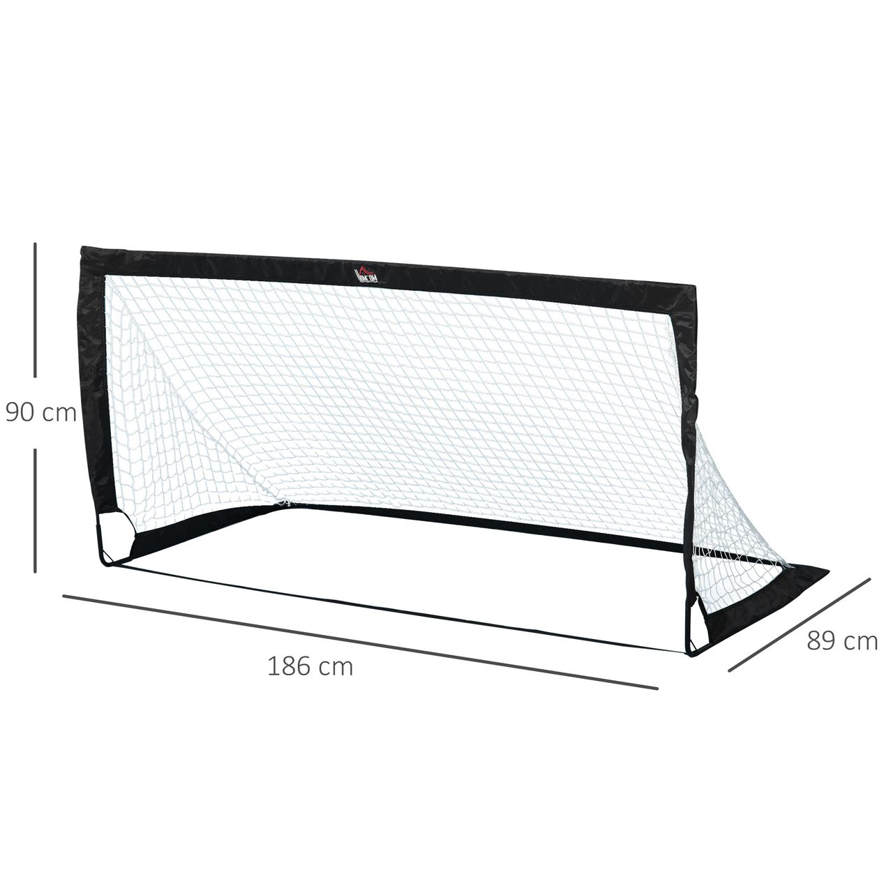 HOMCOM Fußballtore Fußballnetz 2er Set Minitore Faltbar