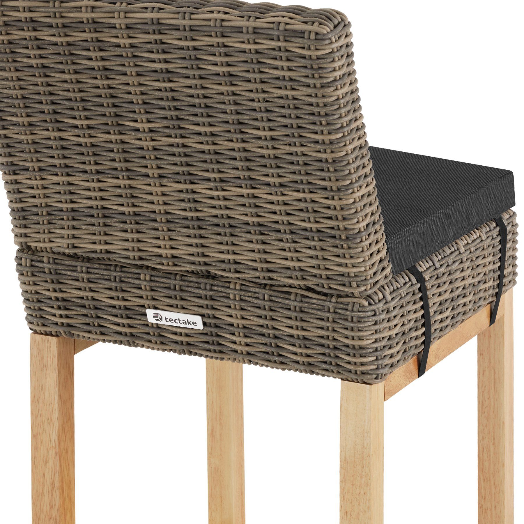 tectake Rattanstuhl Latina (1er, 1 St), UV-Beständig