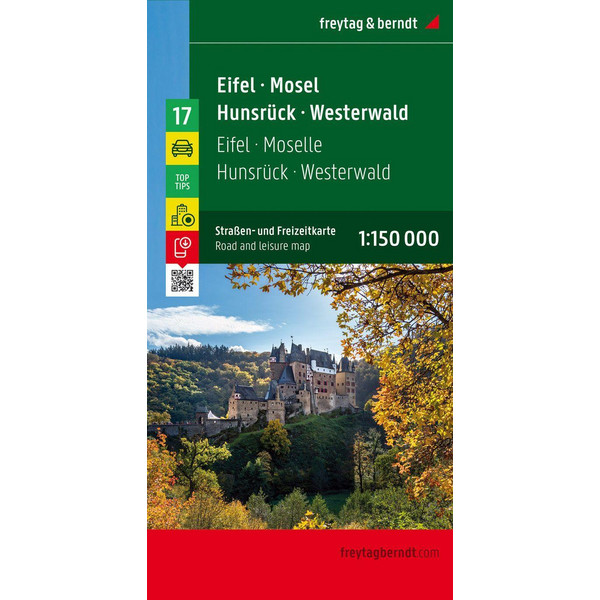 EIFEL - MOSEL - HUNSRÜCK - WESTERWALD, AUTOKARTE 1:150.000 - Straßenkarte