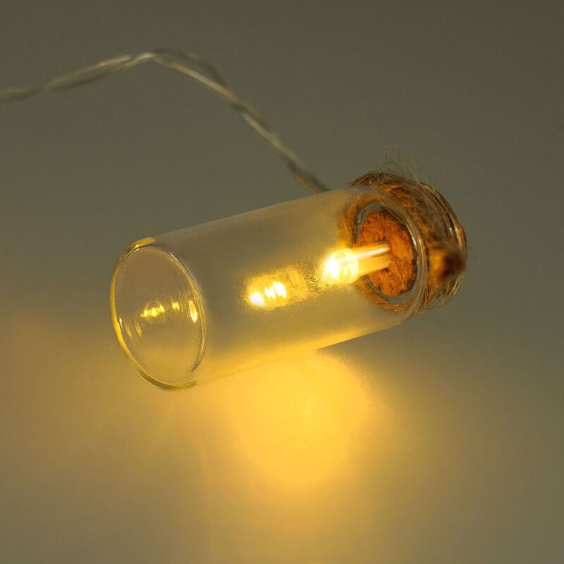 Guirnaldas de luces LED con recipientes de vidrio