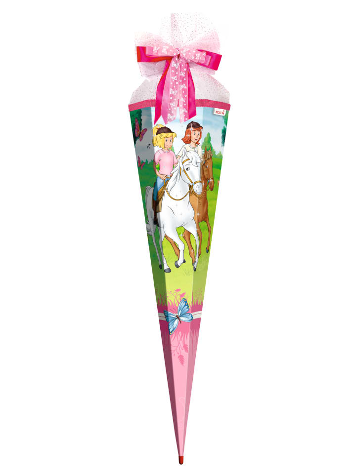 ROTH Set Schultüte groß Bibi & Tina 85 cm mit LED-Schleife in Bunt günstig kaufen onesize