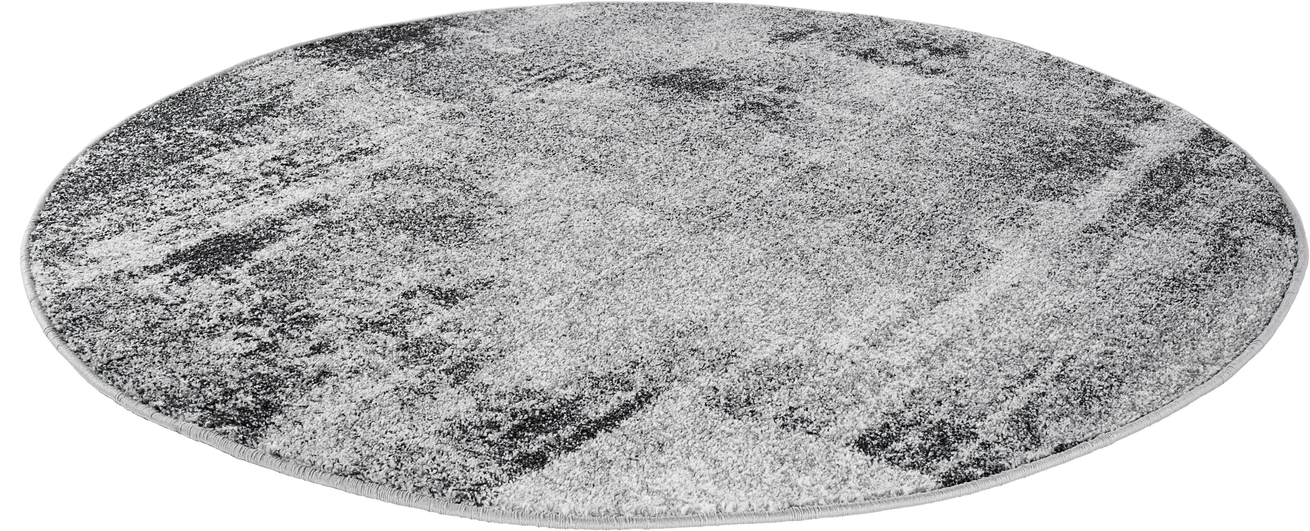 Teppich Luna, Andiamo, rund, Höhe: 7 mm, Kurzflor, modernes Design, ideal im Wohnzimmer & Schlafzimmer
