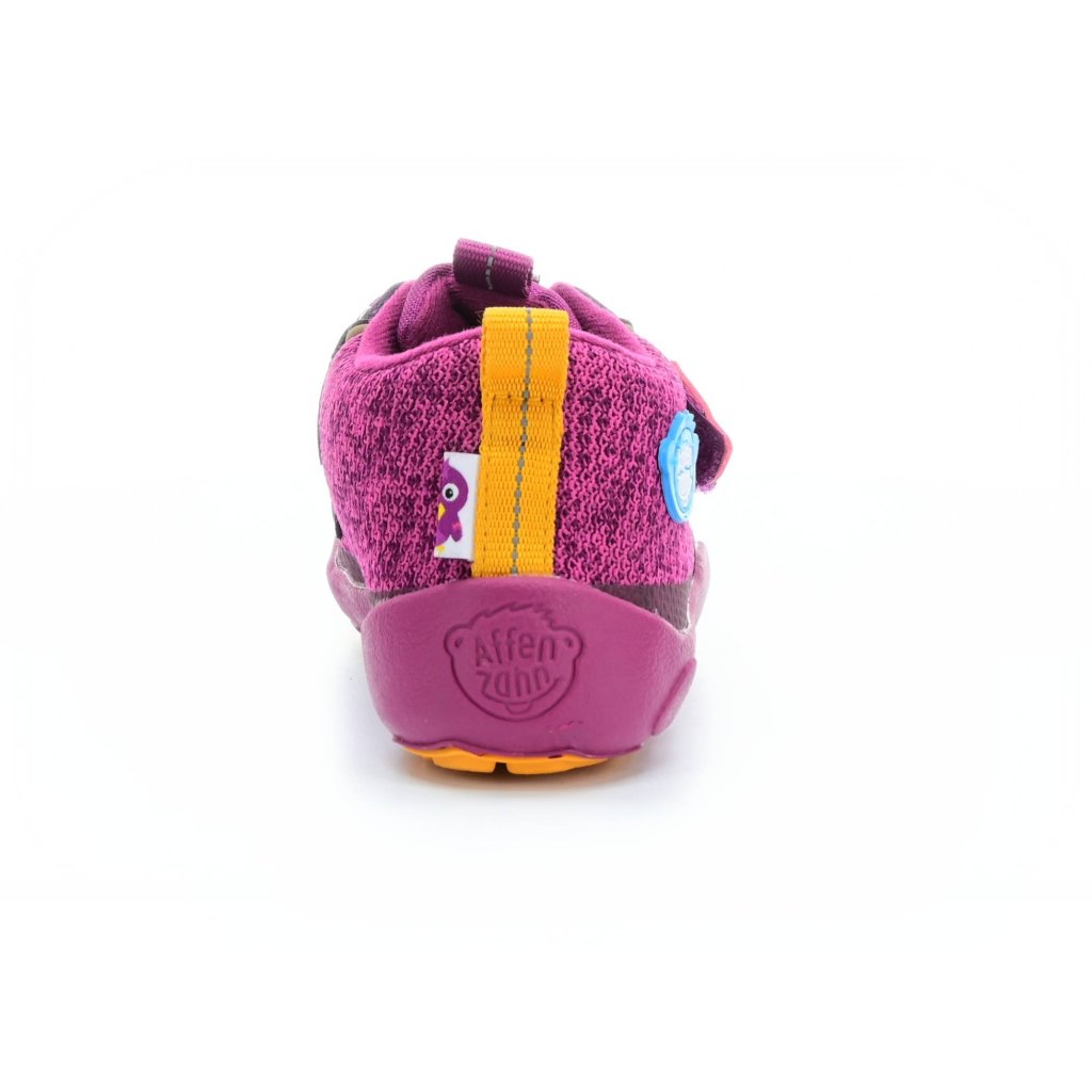 Affenzahn Übergangsschuh Knit Happy Vogel lila mit Membran Klett