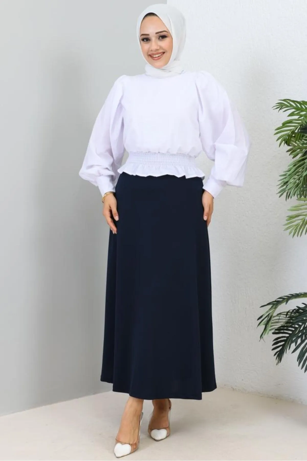 benguen  211 Mevlana Hijab Rock Marineblau
