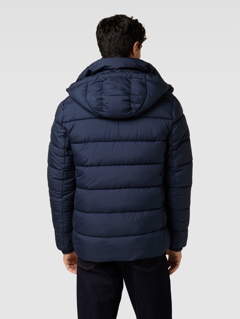Steppjacke mit Label-Detail Modell 'BORIS' in marineblau