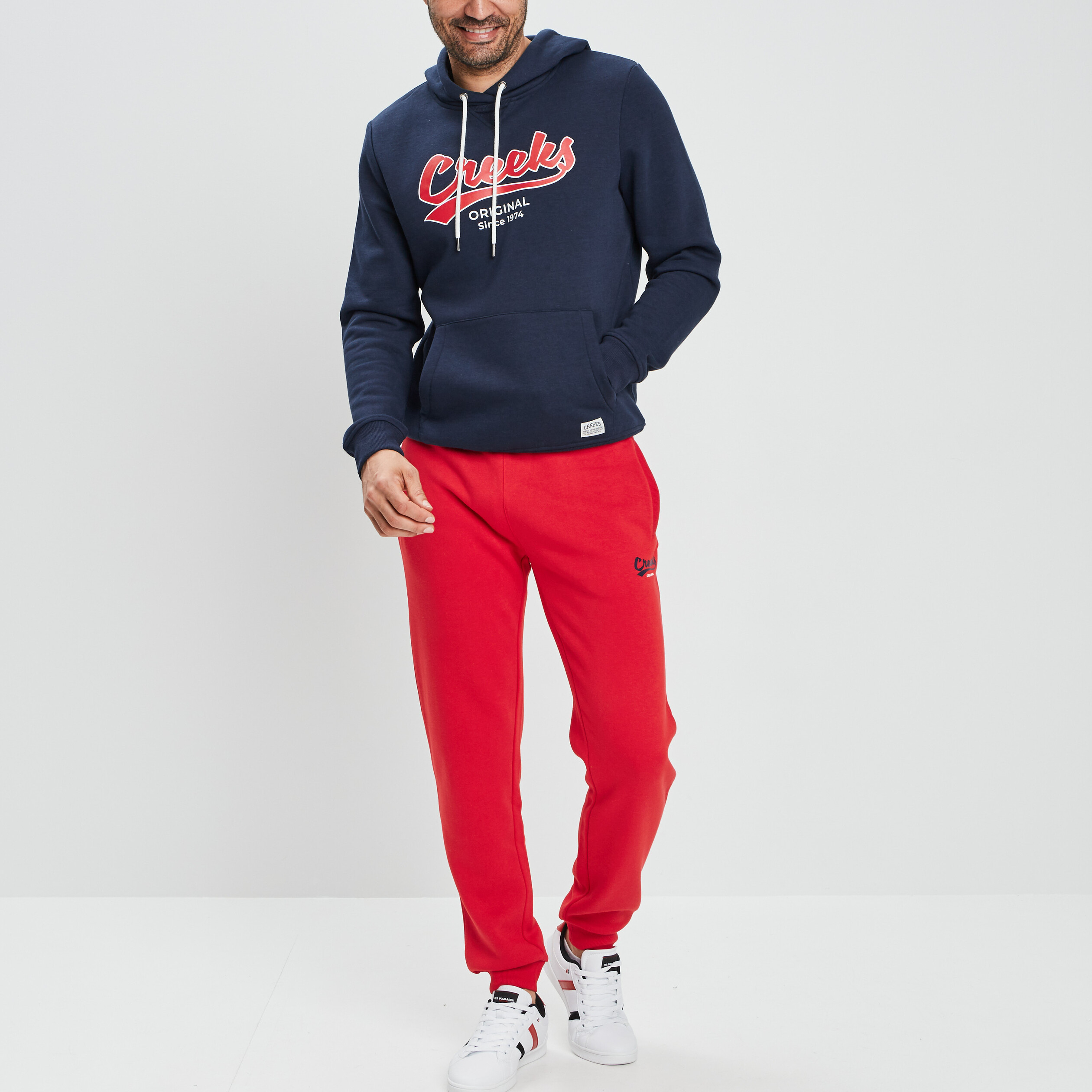 Sweat à capuche hoodie Creeks bleu marine homme | La Halle