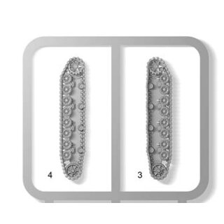 15mm Panzer IV one piece track upgrade multi pack