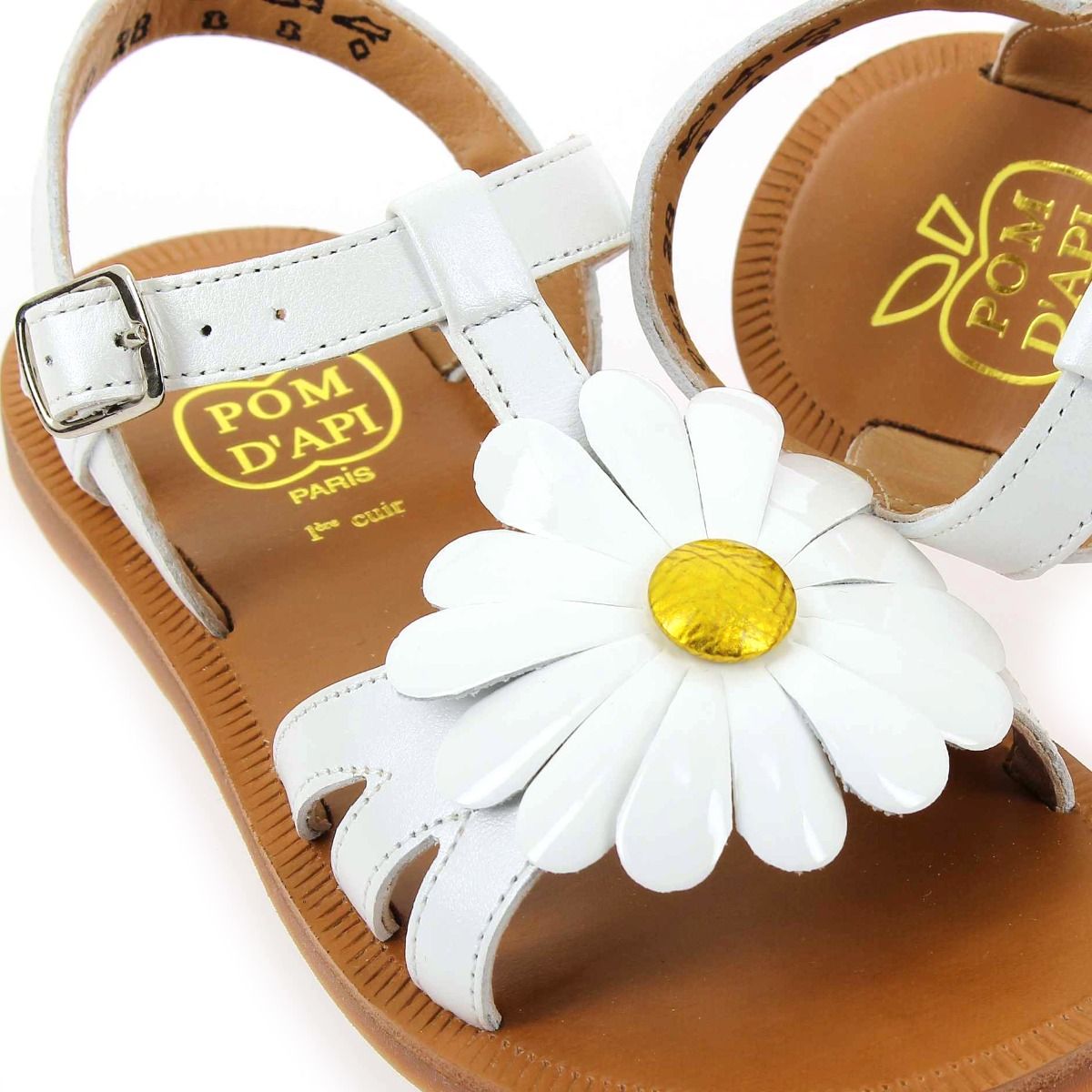 Pom d'api  PLAGETTE BIG FLO - Blanc Jaune