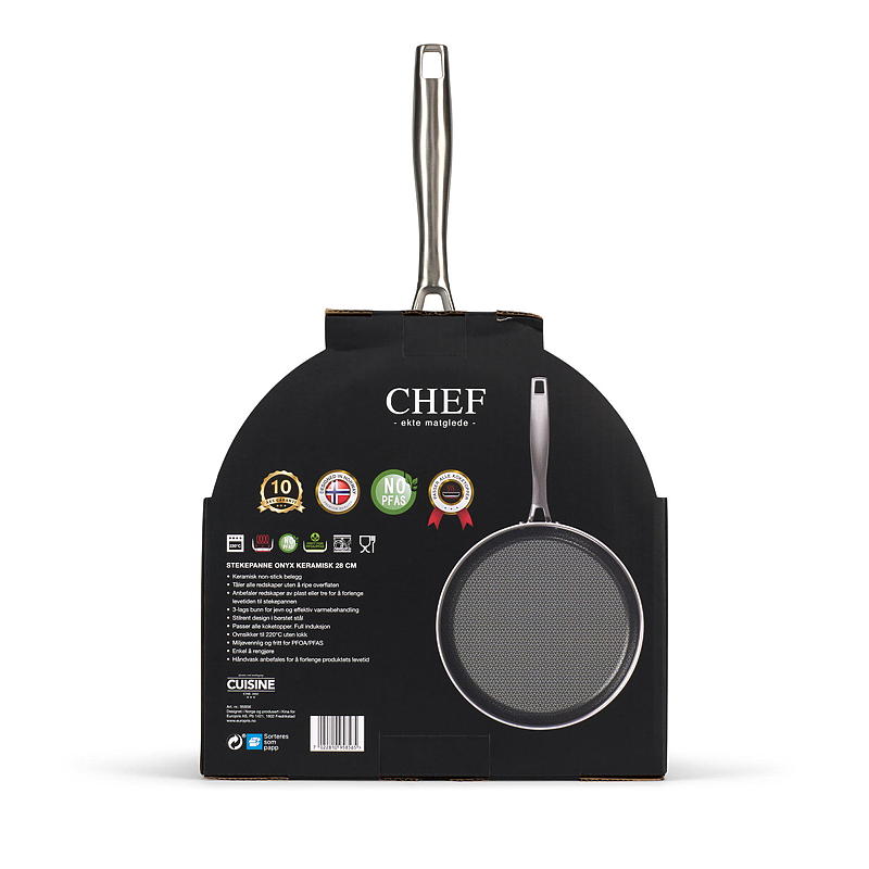 Cuisine Chef Stekepanne ø 28 cm Onyx keramisk Cuisine Chef
