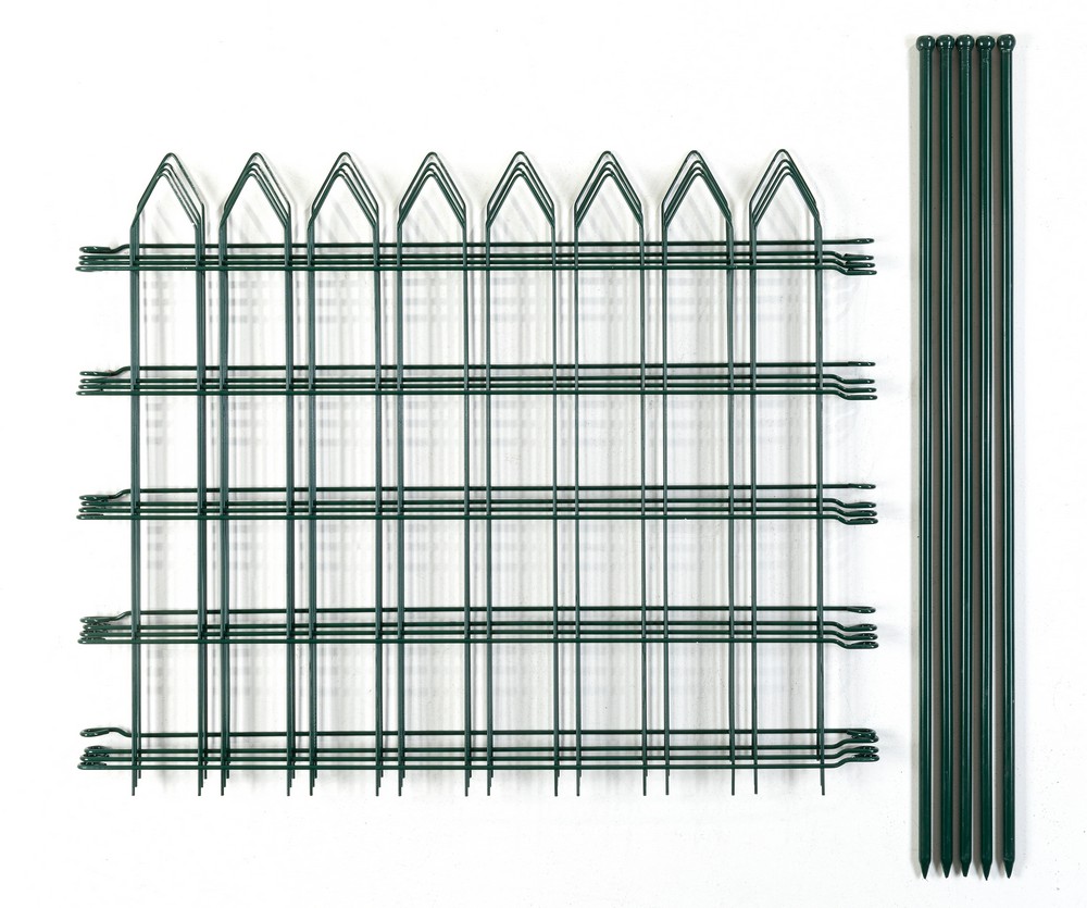 Powertec Garden Zaun-4er Set, ca. 1000 x 800 mm - Grün, 21FS03