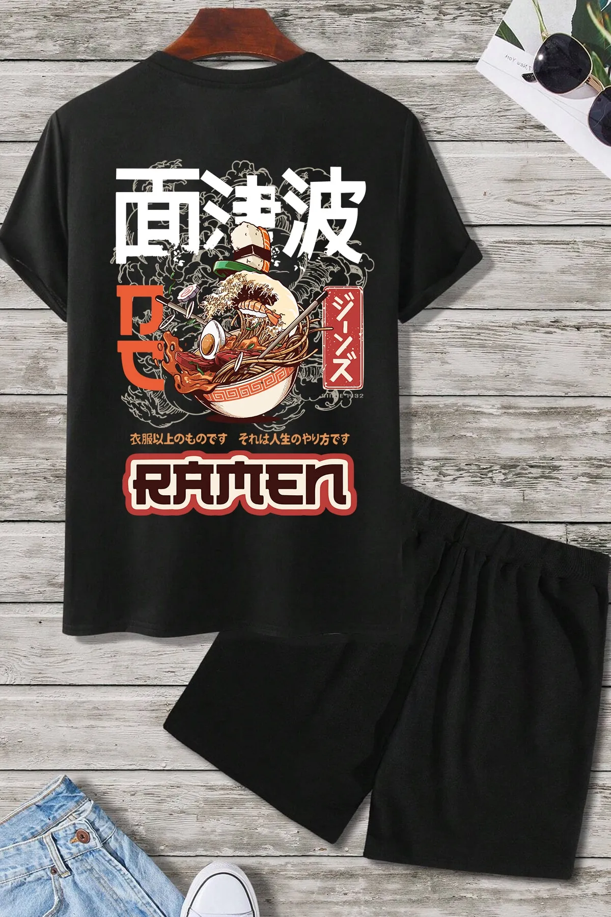 uyguntarz  Shorts-Set mit Ramen-Print