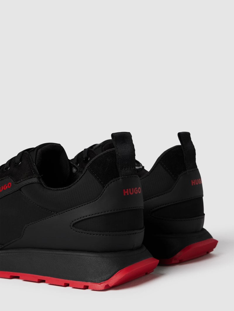 Sneaker mit Label-Print Modell 'Icelin_Runn' in schwarz