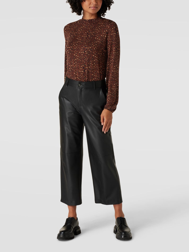 Longsleeve mit Animal-Print in hellbraun