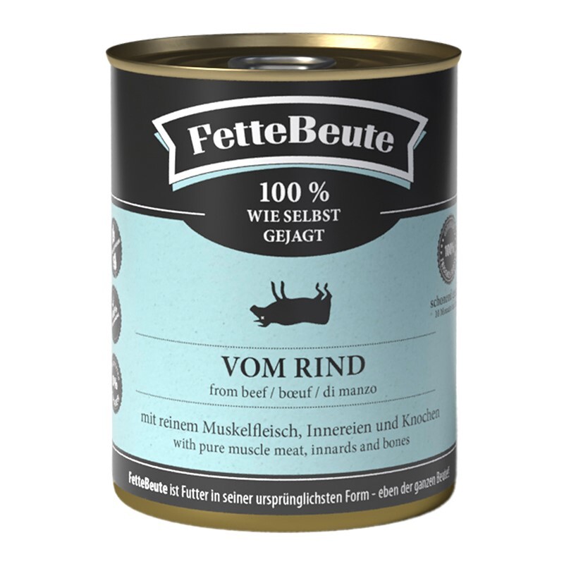 FetteBeute BARF/ Frostfutter FetteBeute 12x800g Rind