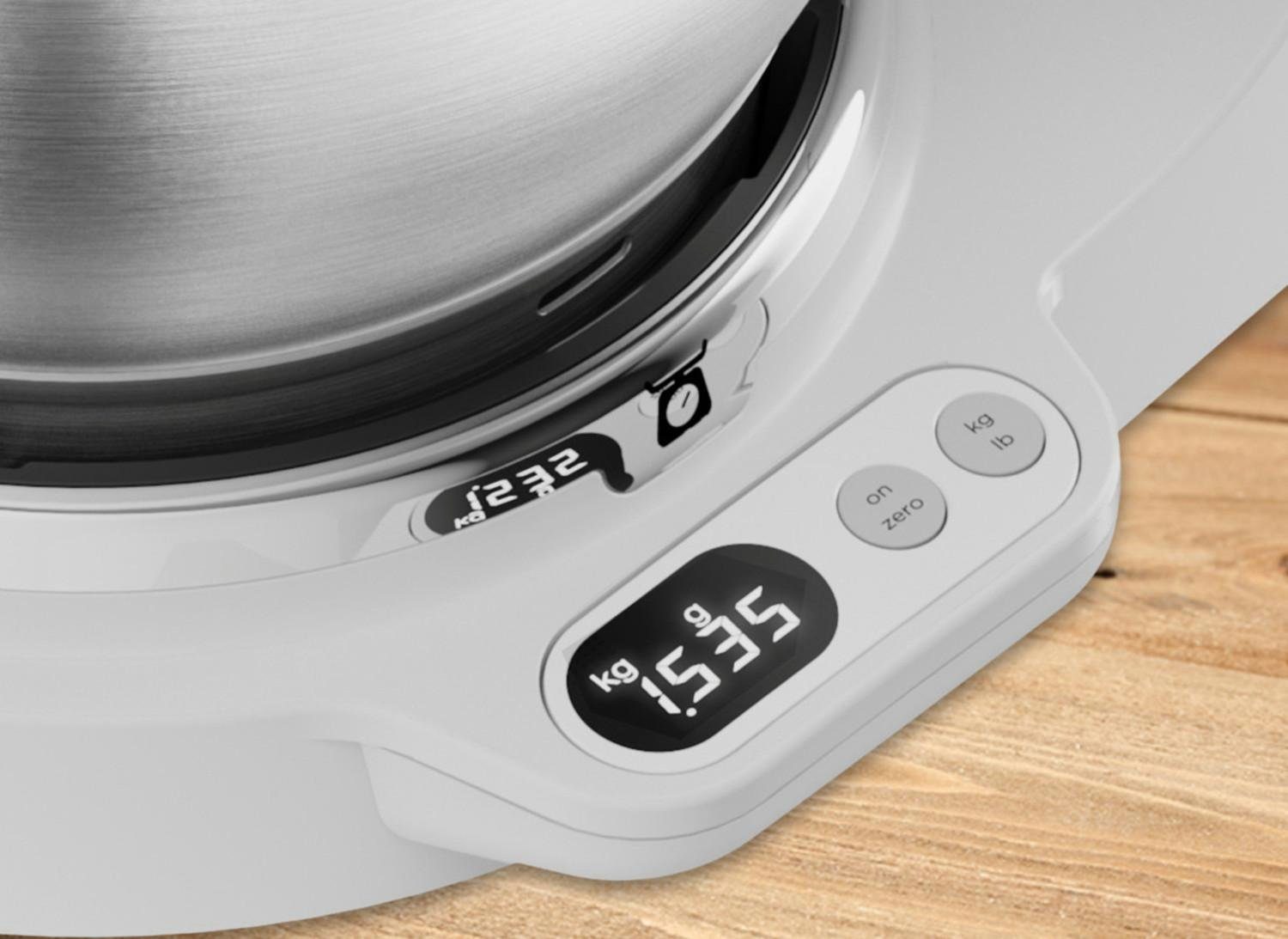 Kenwood Küchenmaschine Titanium Chef Baker XL KVL65.001WH, 1200 W, 7,00 l Schüssel, Deine Chef, die WIEGT