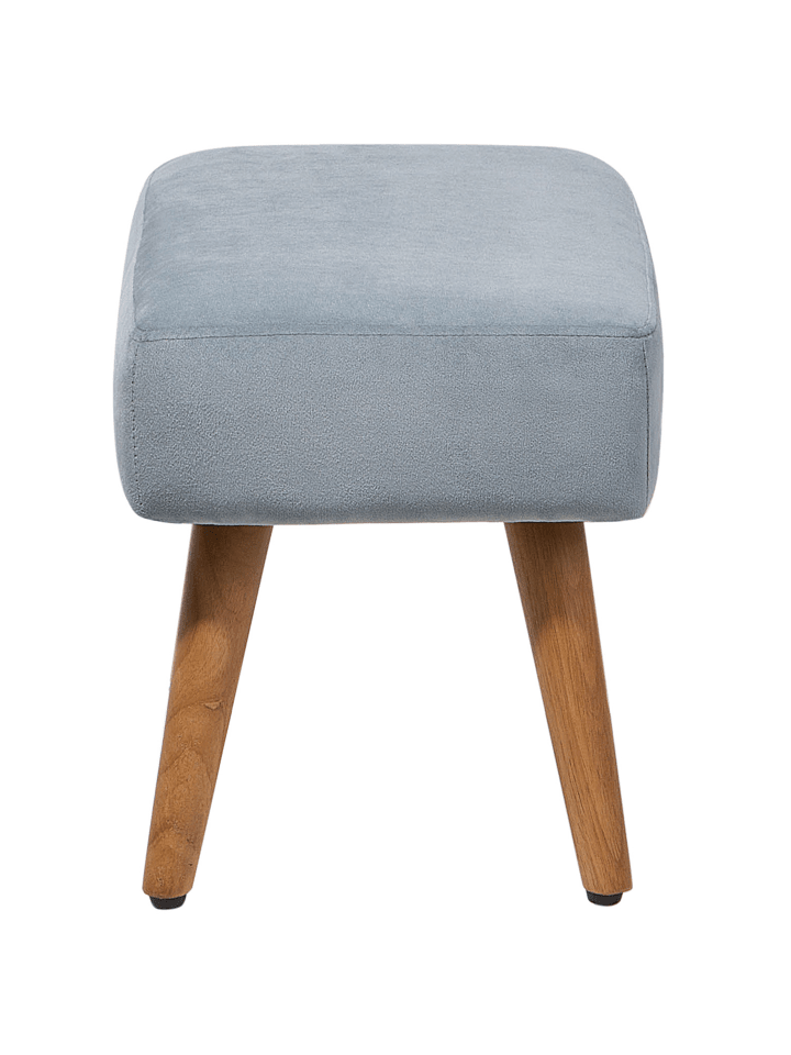 Beliani Hocker TAKOMA in Grau/Heller Holzfarbton - (W) 50 x (H) 35 x (L) 30 cm günstig kaufen onesize