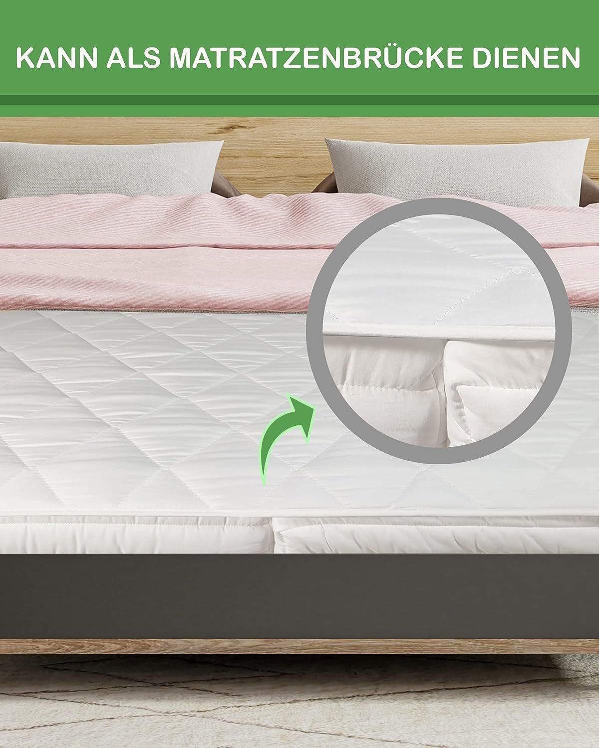 Matratzenauflage Matratzenauflage Comfort aus Mikrofaser DILUMA, Für Boxsprinbetten und alle gängigen Matratzen