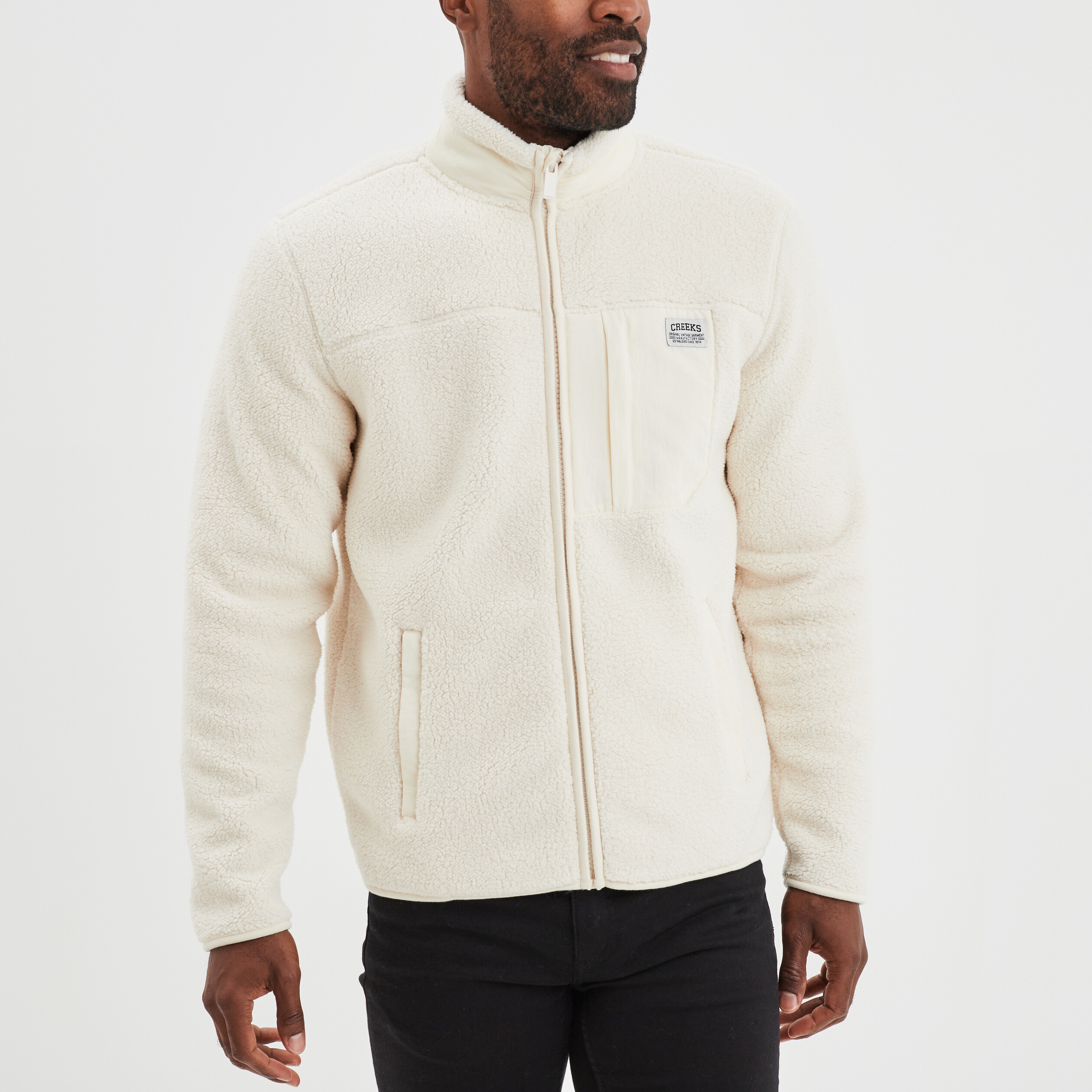 Gilet imitation laine mouton Creeks blanc homme | La Halle