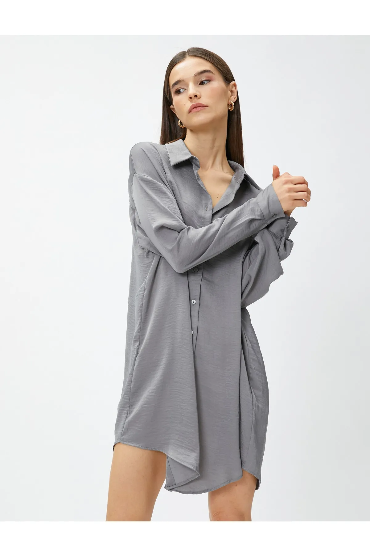 Koton  Hemdkleid Mini Langarm