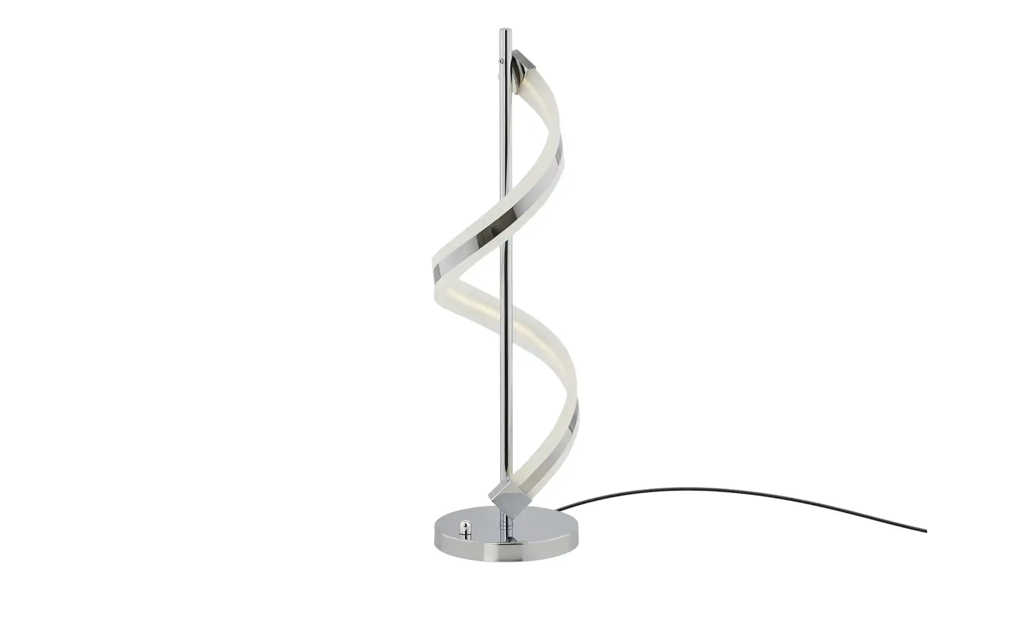 Trio LED-Tischleuchte, chrom, Acryl geschwungen