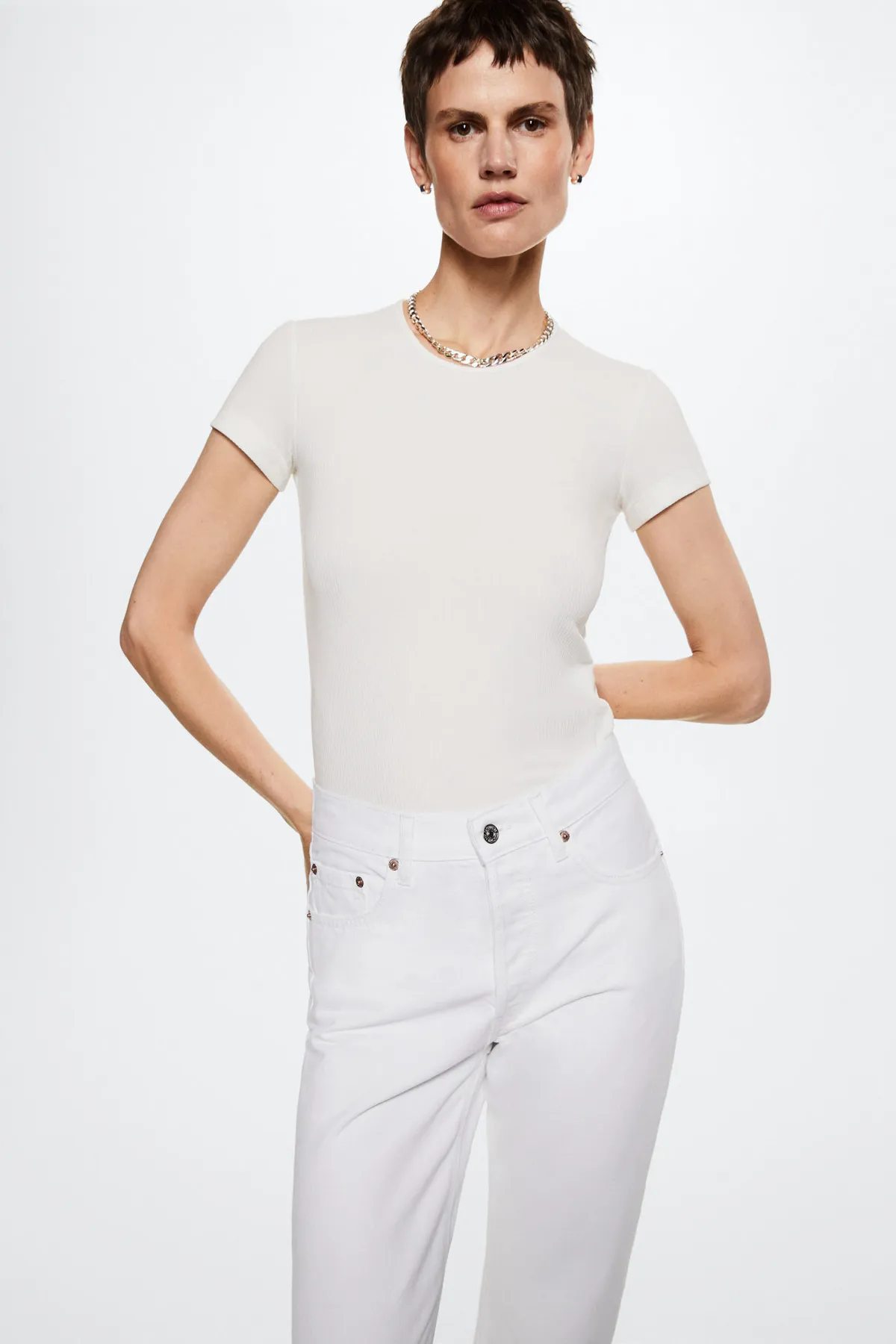 MANGO  Weiße Damenjeans 37023857