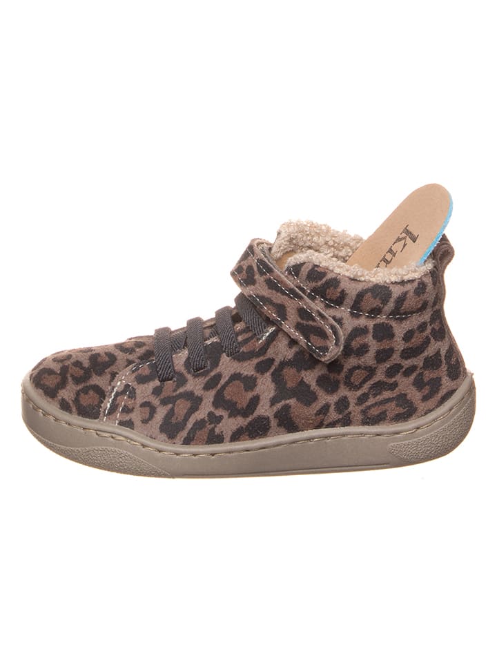 kmins Leder-Barfuß-Schnürschuh in Braun/ Grau günstig kaufen