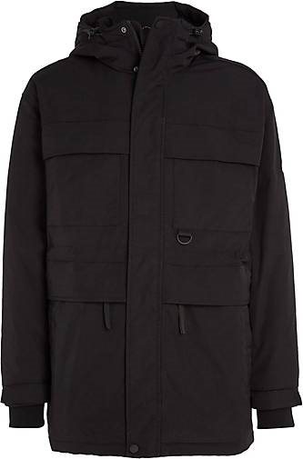 TOMMY-JEANS Herren Jacke mit Kapuze TJM TECH PARKA wattiert
