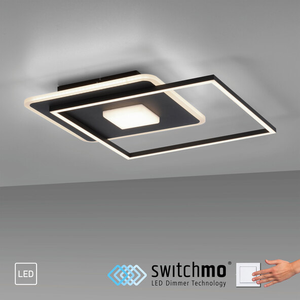 LED-Deckenleuchte Domino, eckig, 45 x 45 cm