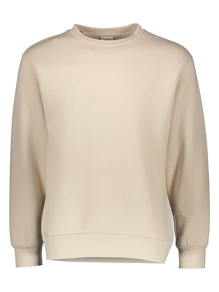 SELECTED HOMME Sweatshirt in Beige günstig kaufen