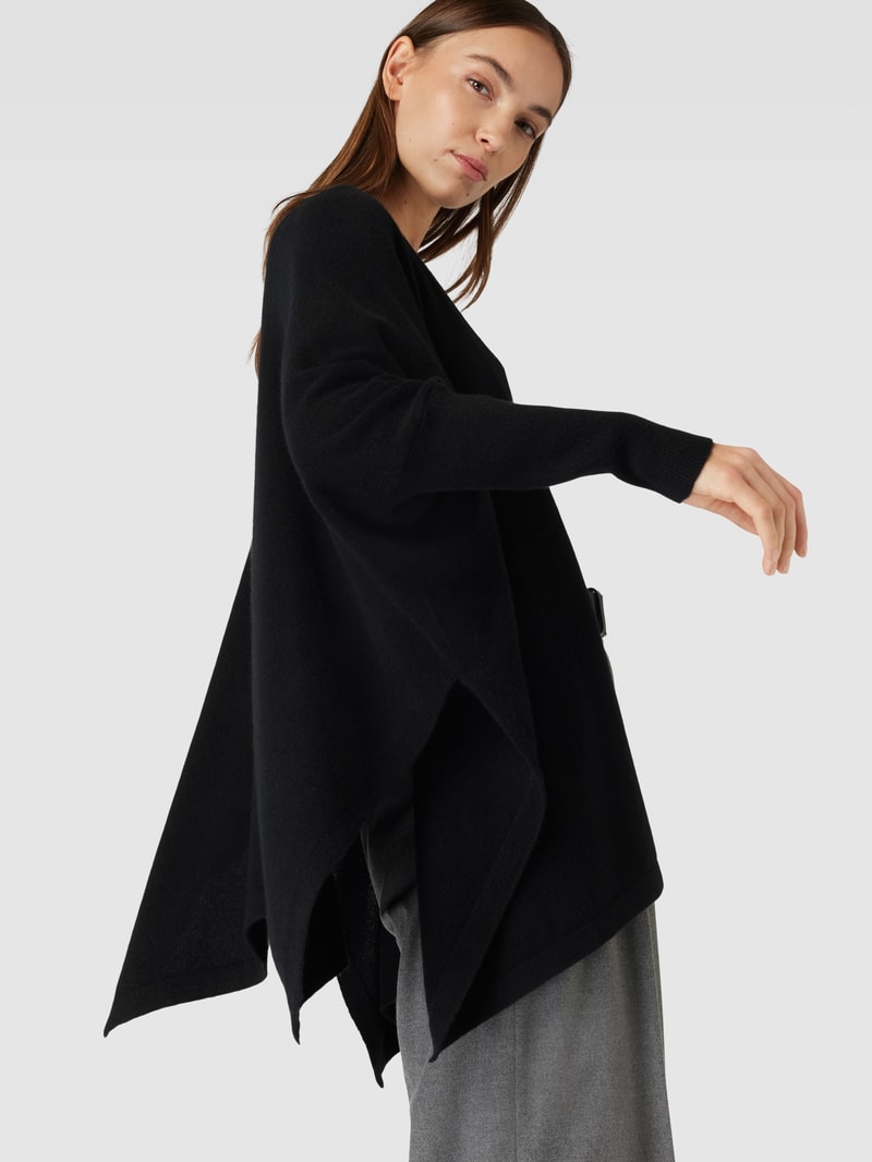 Cardigan mit gerippten Abschlüssen in black