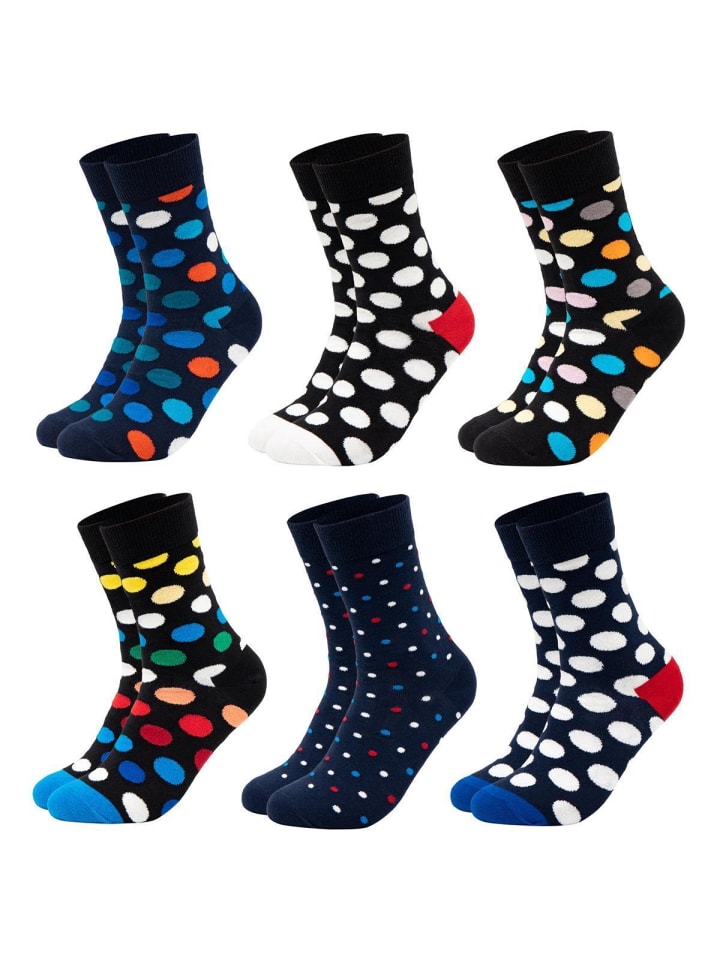 Occulto 6er Pack Bunte Socken Sigi in Punkte günstig kaufen