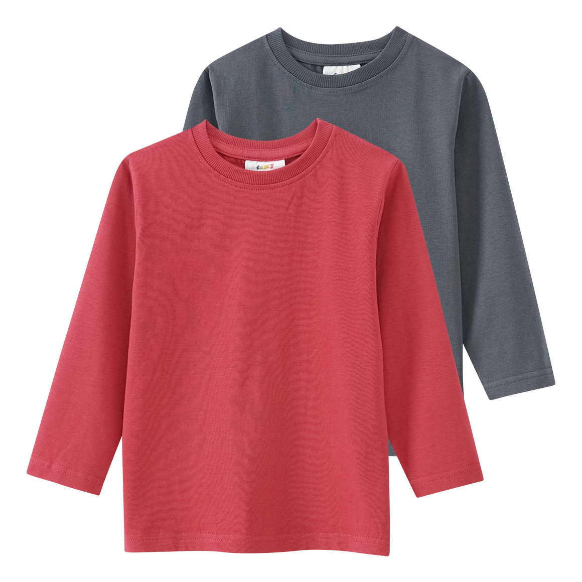 2 Jungen Langarmshirts im Basic-Look