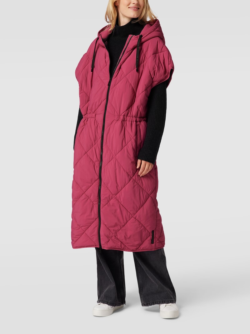 Steppweste mit Kapuze in pink