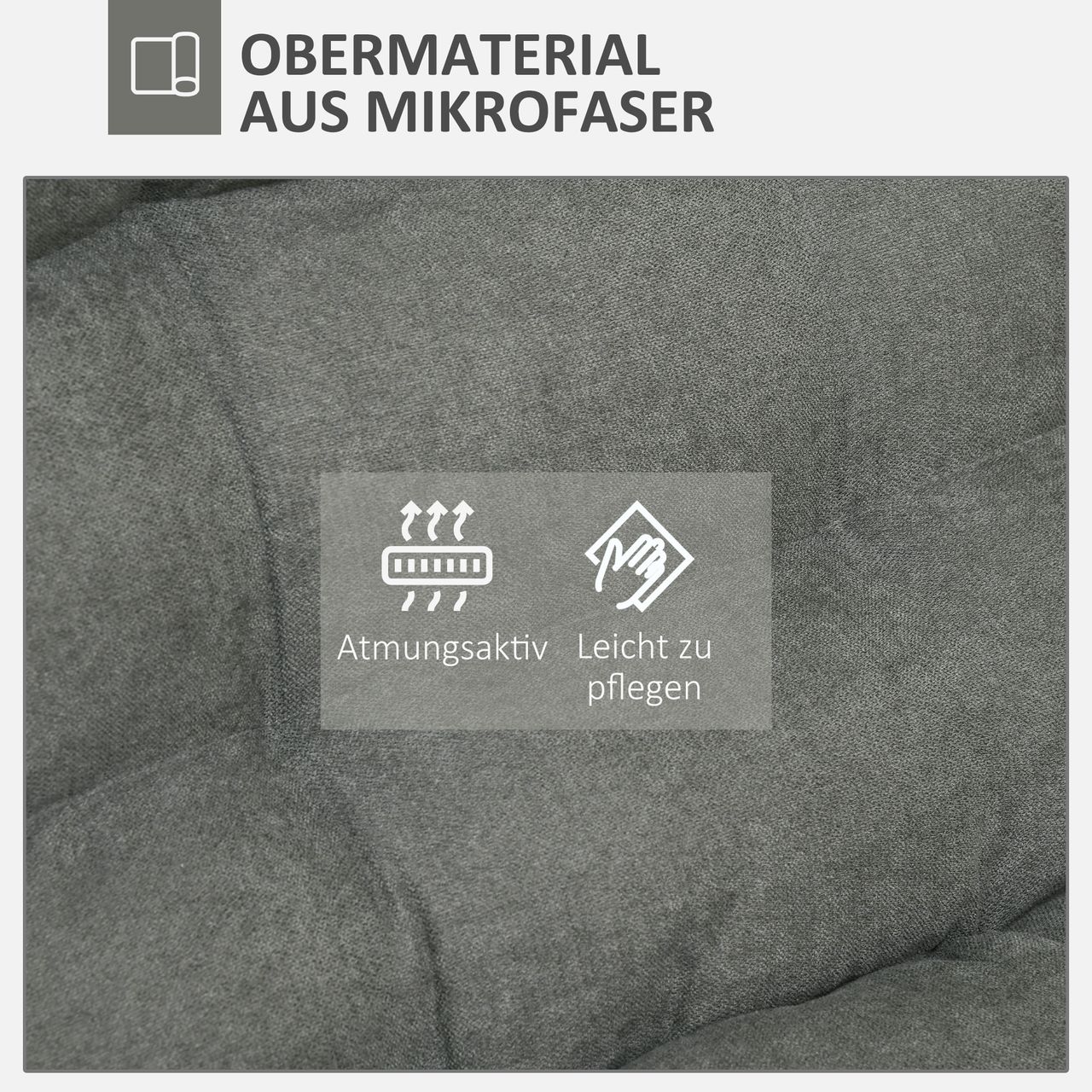 HOMCOM Bodenstuhl Bodensofa mit Verstellbarer Rückenlehne für Wohnzimmer, Büro