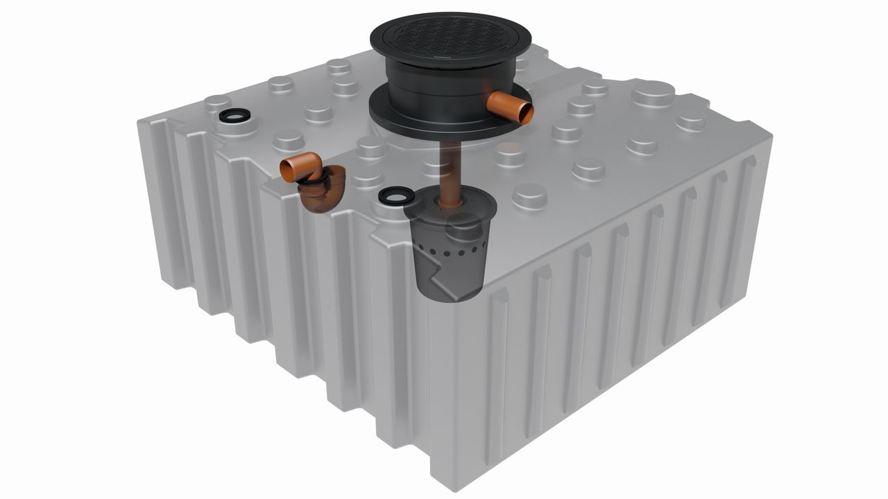 GreenLife Regenwasser-Flachtank 5.000 l mit Biovitor