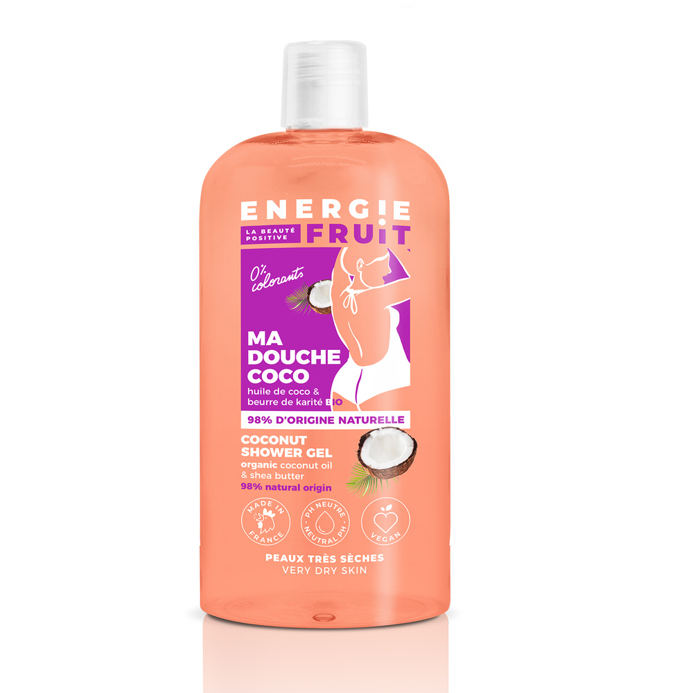energie fruit MA DOUCHE SOIN | COCO & BEURRE DE KARITE BIO Gel douche pH neutre