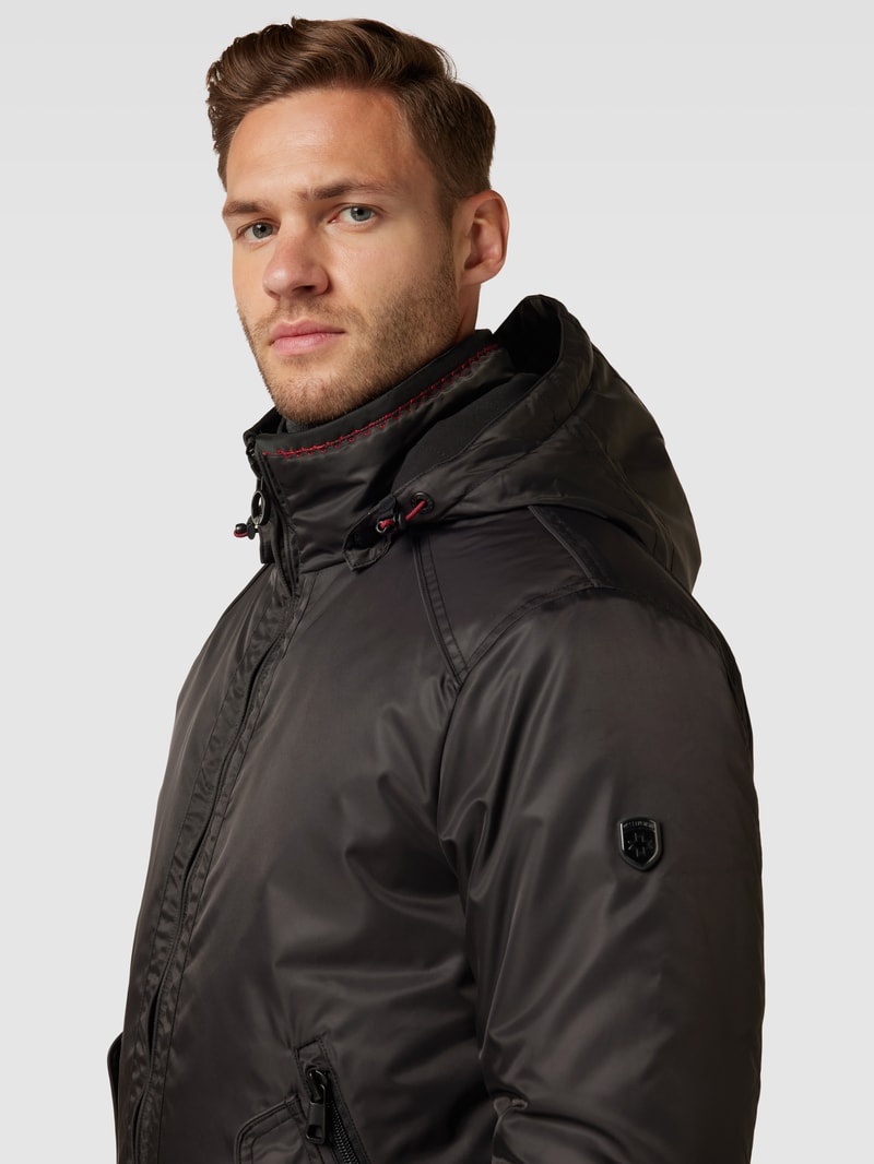 Funktionsjacke mit Kapuze Modell 'CICERO' in schwarz