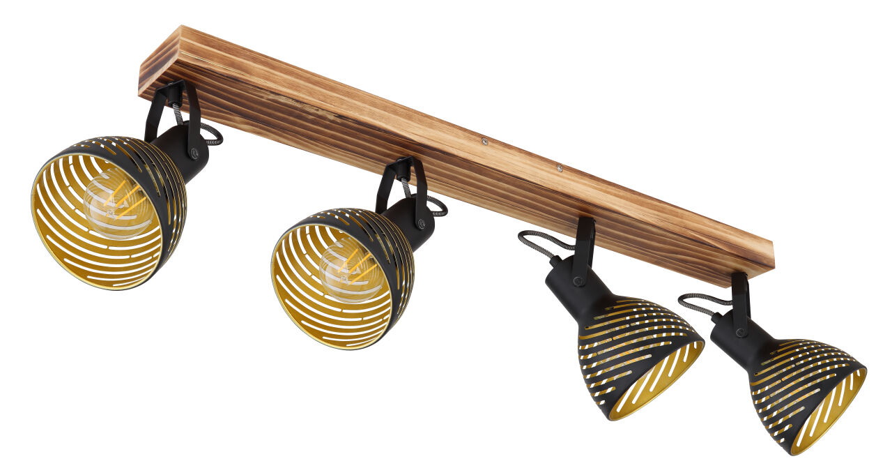 Globo Lighting - LENNA - Strahler Holz dunkelbraun, 4x E27