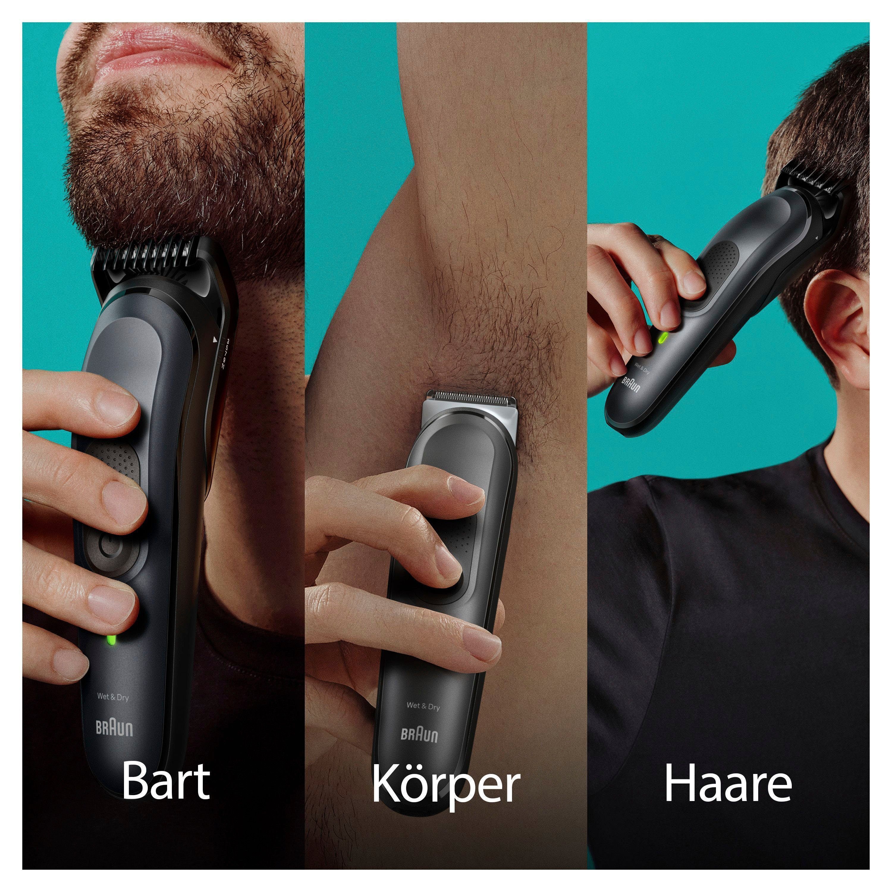 Braun Haarschneider All-In-One Styling Set MGK7491, Styling Set, Wasserdicht, 17-in-1 Barttrimmer