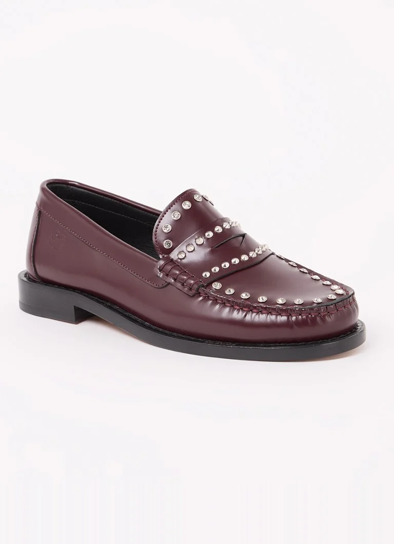 Mocassins Sandro em couro com tachas