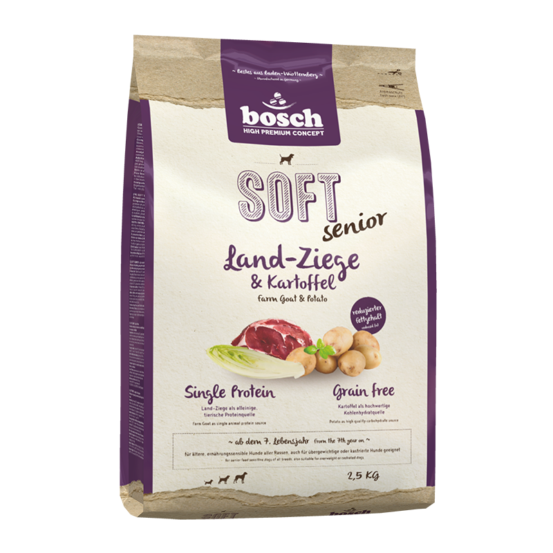 bosch Hundetrockenfutter bosch Soft Senior Land-Ziege & Kartoffel 2,5 kg
