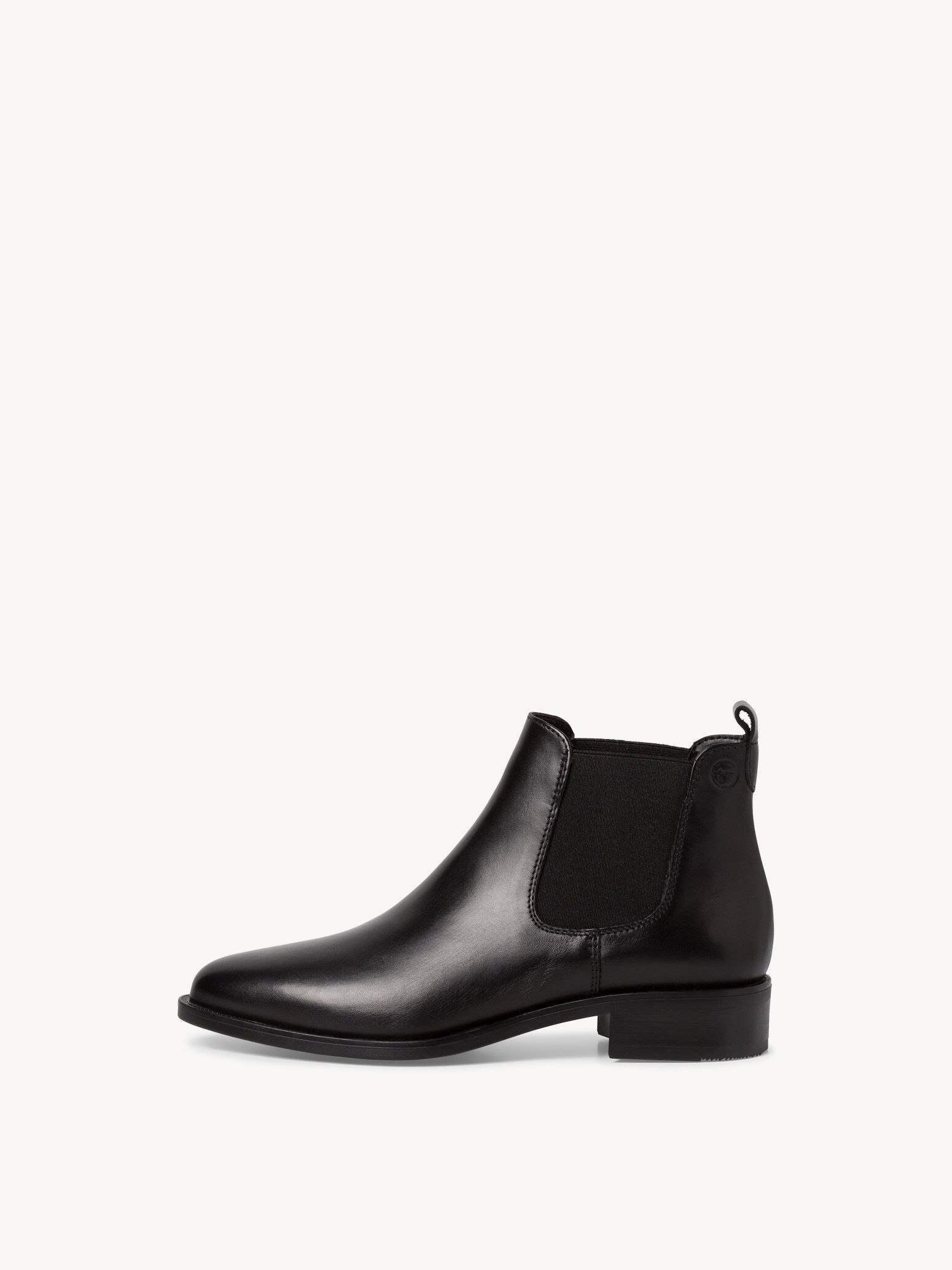 Bottine Chelsea en cuir - noir