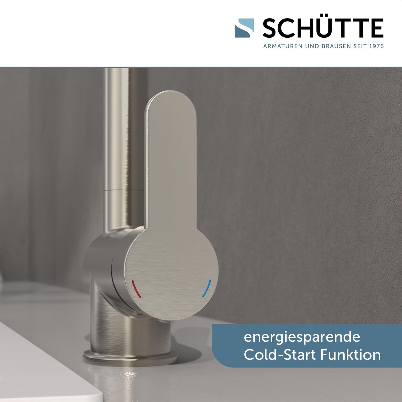 Schütte Küchenarmatur LONDON mit Geschirrbrause, Edelstahloptik