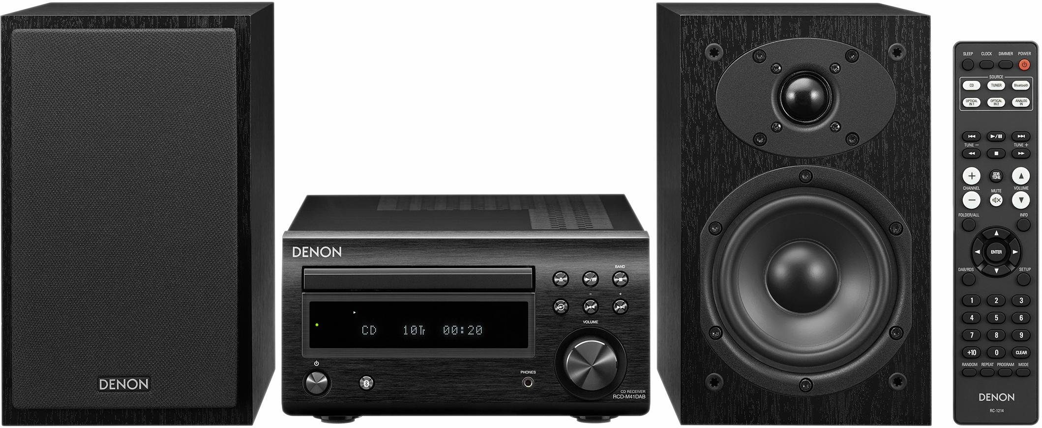 Denon D-M41 Microanlage (Digitalradio (DAB), FM-Tuner mit RDS, 60 W, CD-Player, Bluetooth)