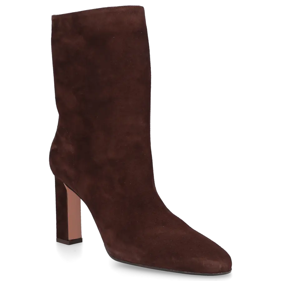 Aquazzura - Klassische Stiefeletten MANZONI 85 Veloursleder - braun