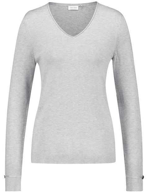 Langarmpullover aus nachhaltigem Feinstrick