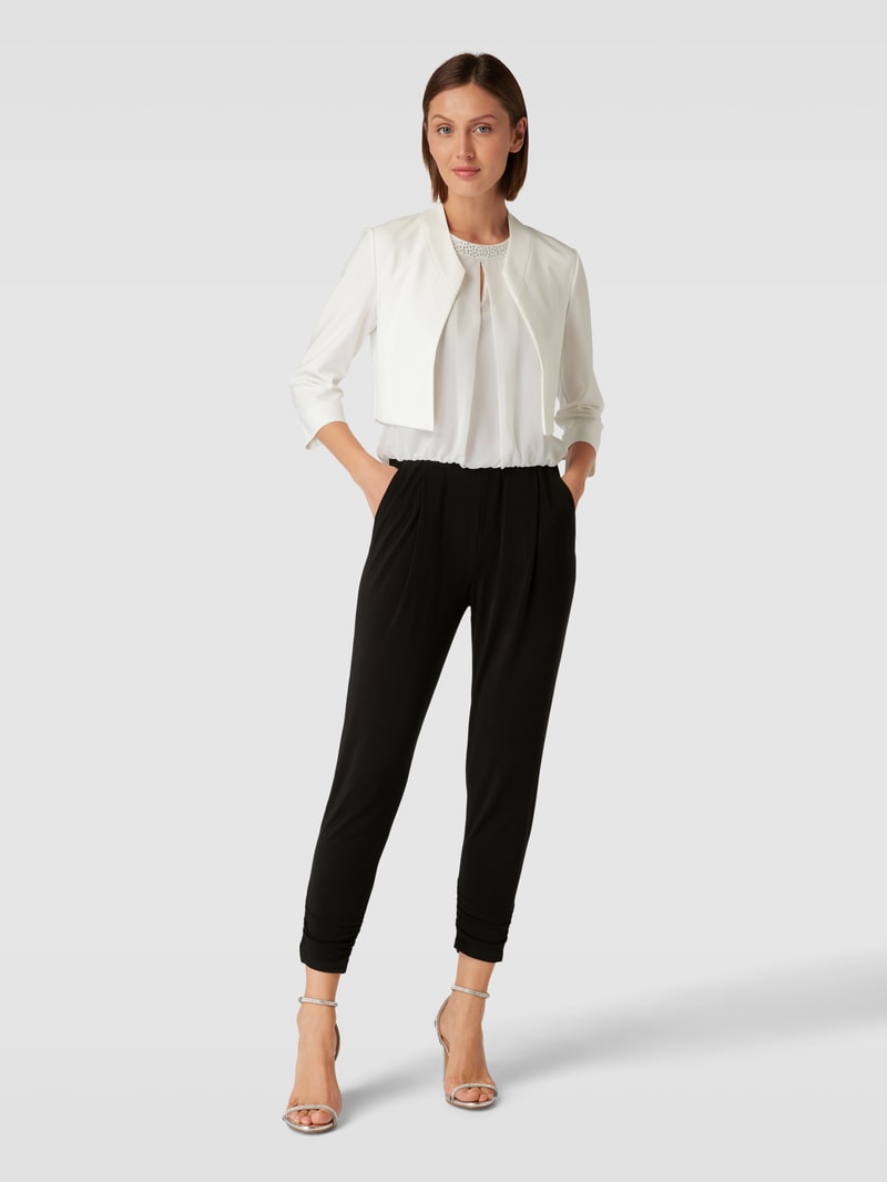 Jumpsuit mit Strasssteinbesatz in schwarz
