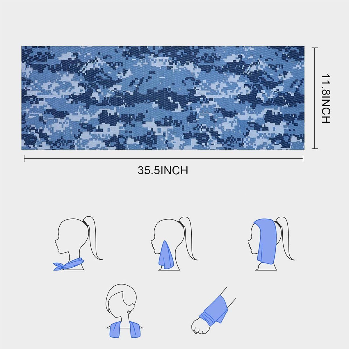 Rwoythk Sporthandtuch Kühltuch 4er Set, kühlendes Handtuch für Wandern, Laufen